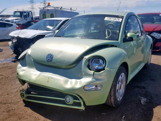 3VWCB21CX2M401774 - 2002 VOLKSWAGEN NEW BEETLE მწვანე ფოტო 2