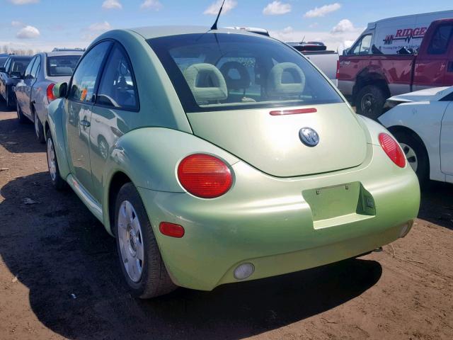 3VWCB21CX2M401774 - 2002 VOLKSWAGEN NEW BEETLE მწვანე ფოტო 3