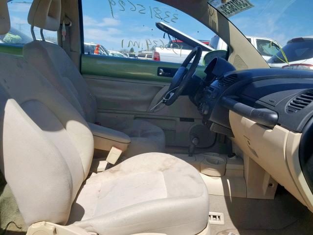 3VWCB21CX2M401774 - 2002 VOLKSWAGEN NEW BEETLE მწვანე ფოტო 5