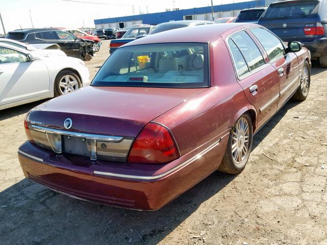 2MEHM75VX9X611476 - 2009 MERCURY GRAND MARQ BURGUNDY photo 4