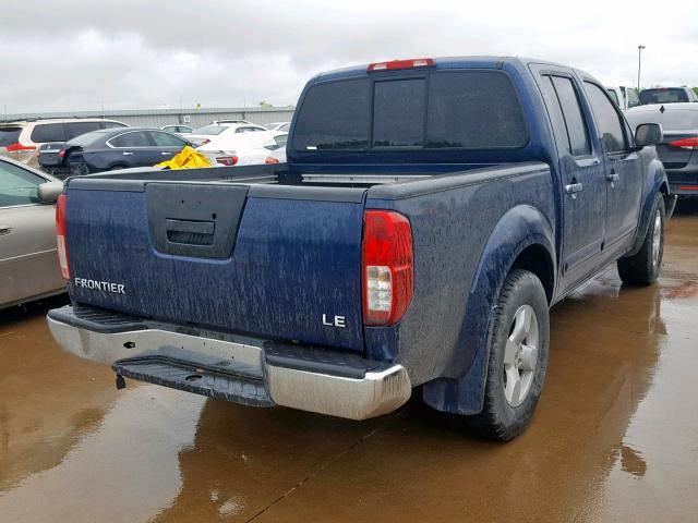 1N6AD07U95C457457 - 2005 NISSAN FRONTIER C BLUE photo 4