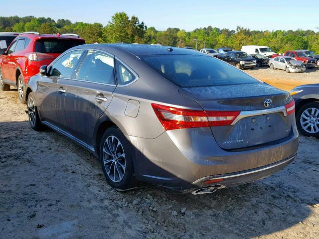 4T1BK1EB5JU284802 - 2018 TOYOTA AVALON XLE GRAY photo 3