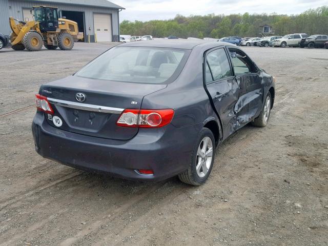 2T1BU4EE1BC636458 - 2011 TOYOTA COROLLA BA GRAY photo 4