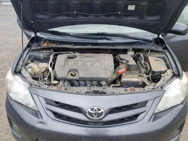 2T1BU4EE1BC636458 - 2011 TOYOTA COROLLA BA GRAY photo 7