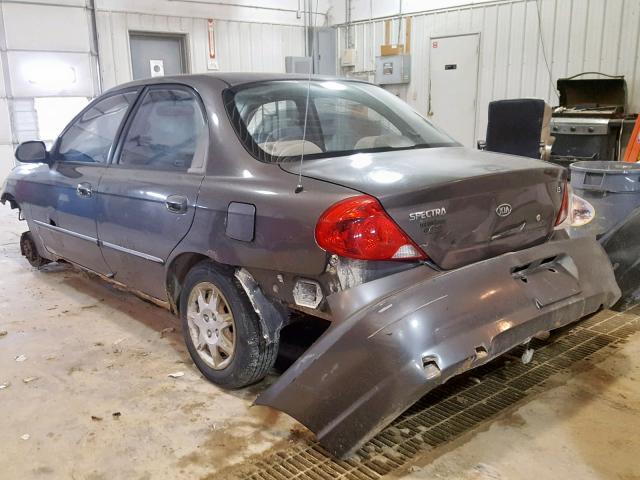 KNAFB121135285229 - 2003 KIA SPECTRA BA GRAY photo 3