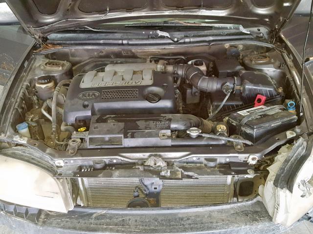 KNAFB121135285229 - 2003 KIA SPECTRA BA GRAY photo 7