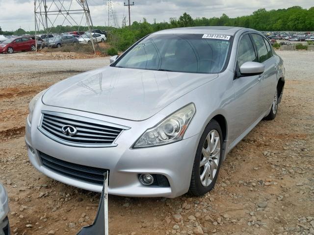 JN1CV6AR6AM253013 - 2010 INFINITI G37 SILVER photo 2