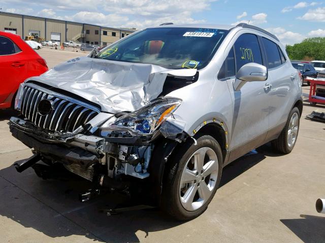 KL4CJCSB1GB727022 - 2016 BUICK ENCORE SILVER photo 2