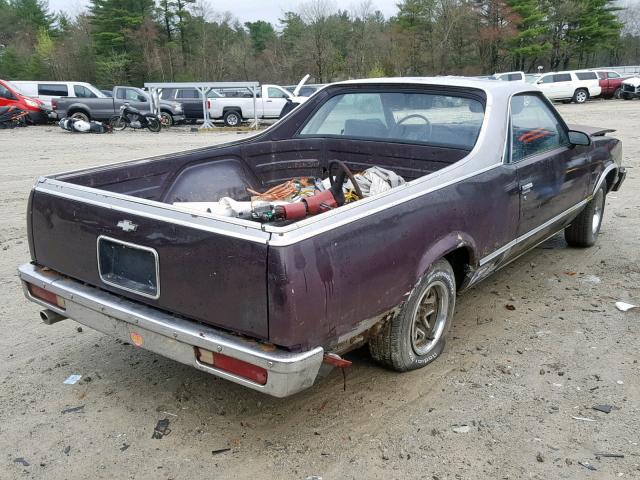 3GCCW80H3GS906646 - 1986 CHEVROLET EL CAMINO BURGUNDY photo 4