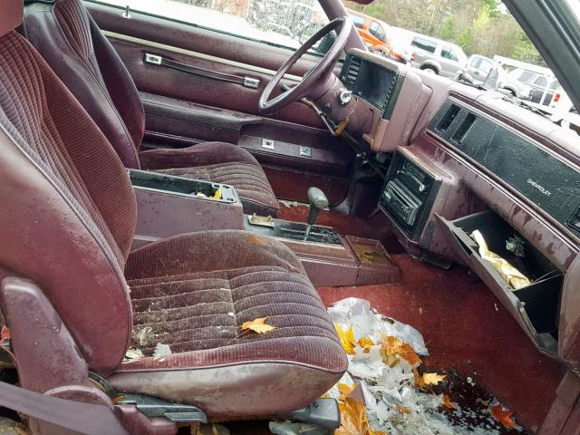 3GCCW80H3GS906646 - 1986 CHEVROLET EL CAMINO BURGUNDY photo 5