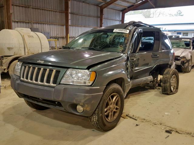 1J4GX48S34C241704 - 2004 JEEP GRAND CHER GREEN photo 2