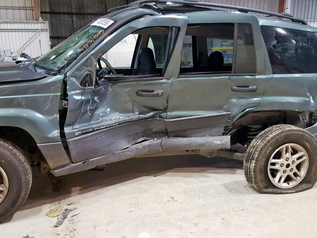 1J4GX48S34C241704 - 2004 JEEP GRAND CHER GREEN photo 9