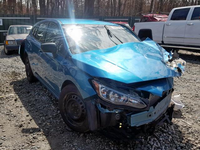 4S3GTAA67H1729603 - 2017 SUBARU IMPREZA BLUE photo 1