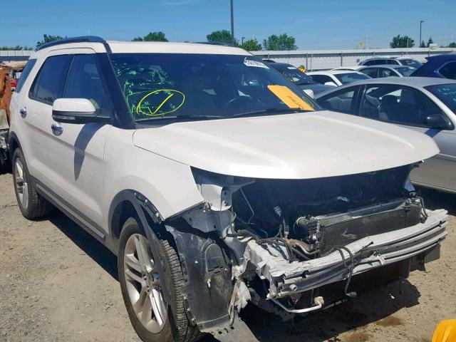 1FM5K8F85GGC35065 - 2016 FORD EXPLORER L WHITE photo 1