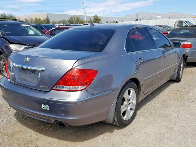 JH4KB163X6C011832 - 2006 ACURA RL GRAY photo 4