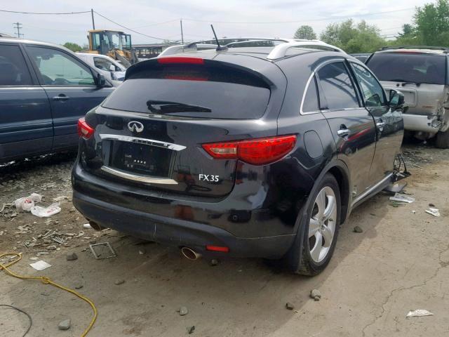 JN8AS1MW6BM140928 - 2011 INFINITI FX35 BLACK photo 4