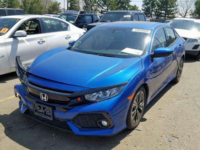 SHHFK7H79HU206587 - 2017 HONDA CIVIC EXL BLUE photo 2