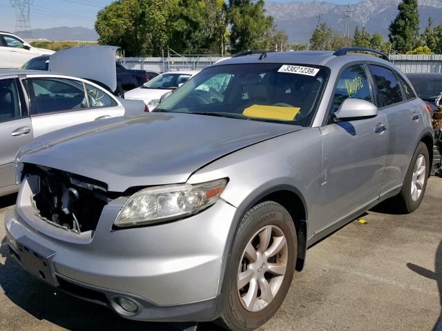 JNRAS08U53X101763 - 2003 INFINITI FX35 SILVER photo 2