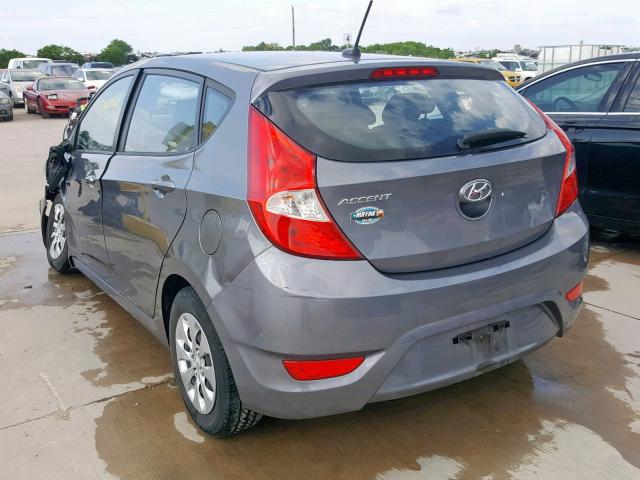 KMHCT5AE2FU211886 - 2015 HYUNDAI ACCENT GS GRAY photo 3