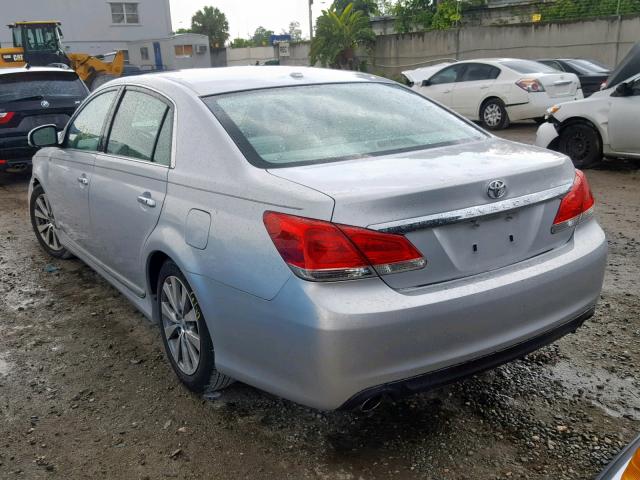 4T1BK3DB5BU380718 - 2011 TOYOTA AVALON BAS SILVER photo 3