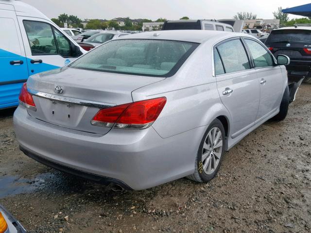 4T1BK3DB5BU380718 - 2011 TOYOTA AVALON BAS SILVER photo 4