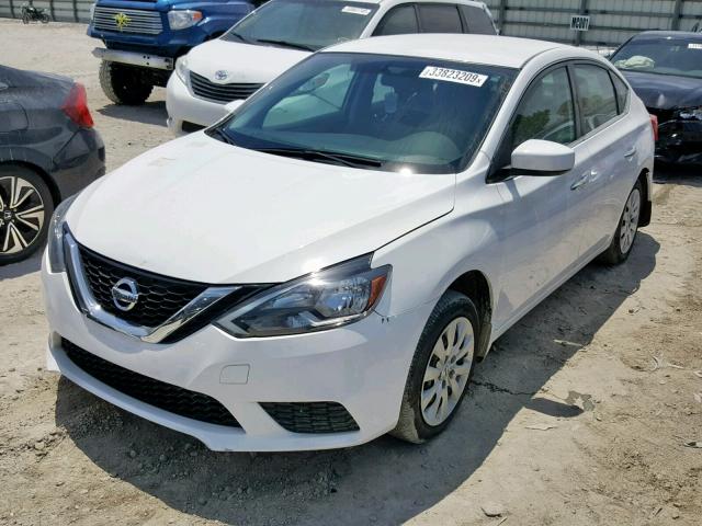 3N1AB7AP1HY313114 - 2017 NISSAN SENTRA S WHITE photo 2