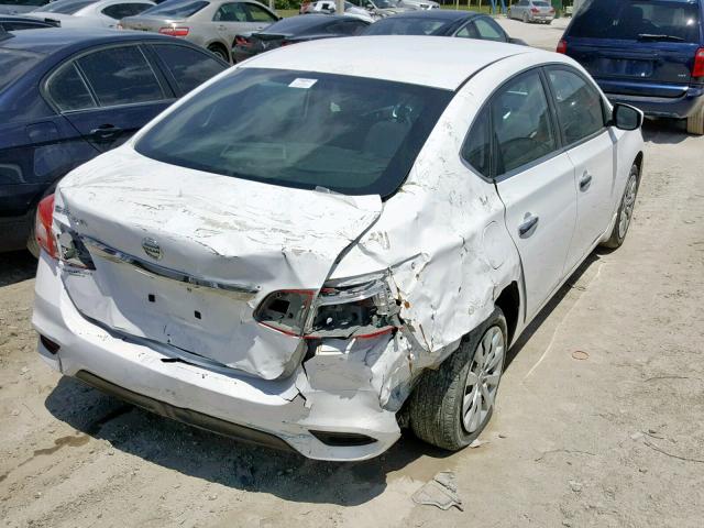 3N1AB7AP1HY313114 - 2017 NISSAN SENTRA S WHITE photo 4