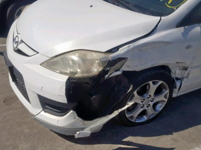 JM1CR29L390358590 - 2009 MAZDA 5 WHITE photo 9