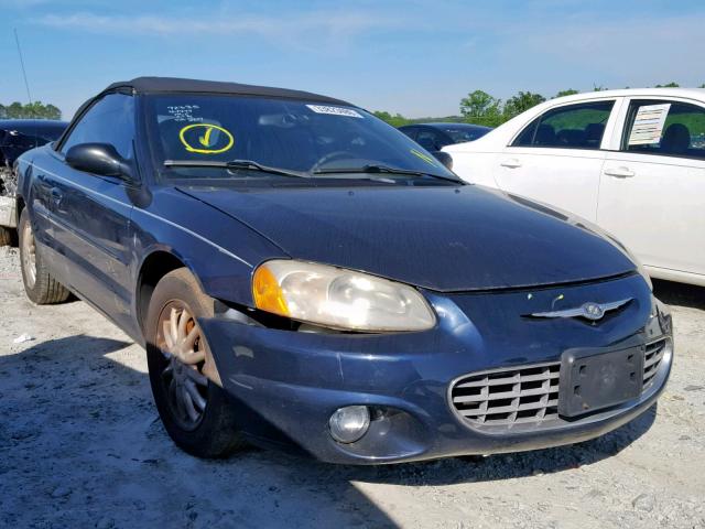 1C3EL55T13N572817 - 2003 CHRYSLER SEBRING LX BLUE photo 1