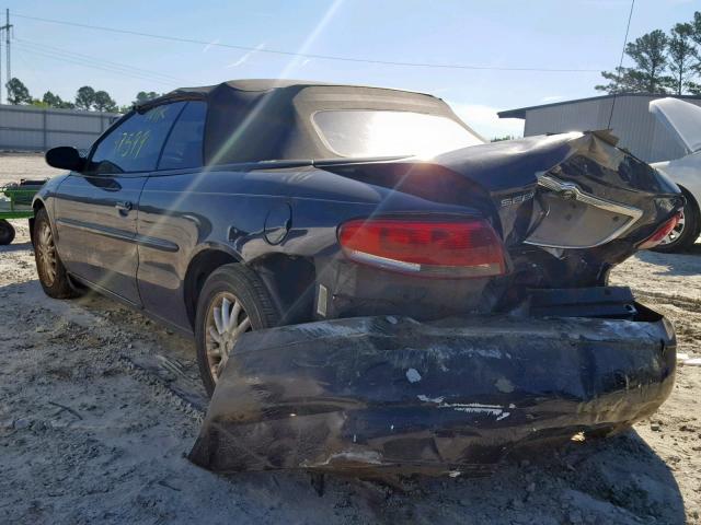 1C3EL55T13N572817 - 2003 CHRYSLER SEBRING LX BLUE photo 3