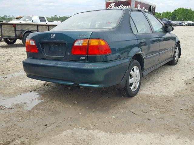 JHMEJ6627YS006908 - 2000 HONDA CIVIC DX GREEN photo 4