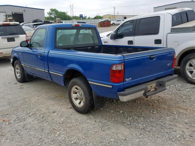 1FTYR10U31PB22202 - 2001 FORD RANGER BLUE photo 3