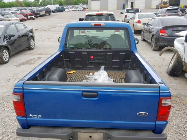 1FTYR10U31PB22202 - 2001 FORD RANGER BLUE photo 6