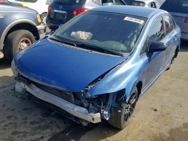 1HGFA15276L051334 - 2006 HONDA CIVIC DX BLUE photo 2