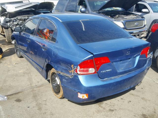 1HGFA15276L051334 - 2006 HONDA CIVIC DX BLUE photo 3