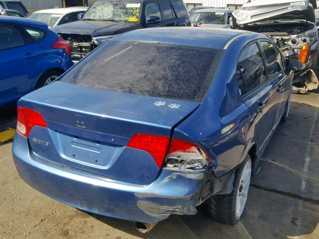 1HGFA15276L051334 - 2006 HONDA CIVIC DX BLUE photo 4