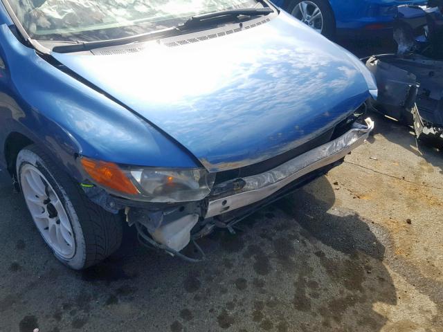 1HGFA15276L051334 - 2006 HONDA CIVIC DX BLUE photo 9