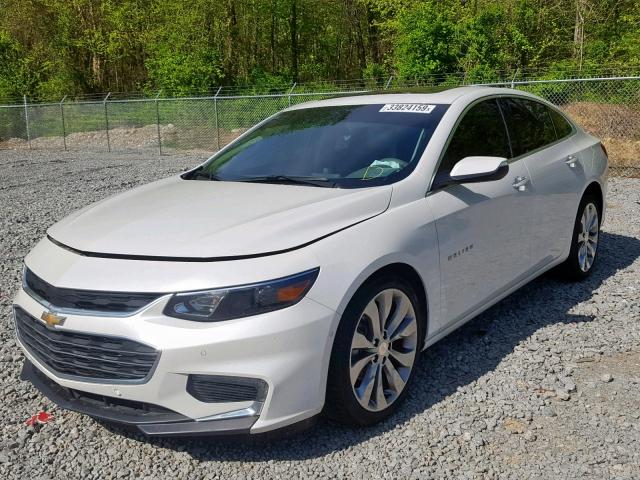 1G1ZE5SX2JF118123 - 2018 CHEVROLET MALIBU PRE WHITE photo 2