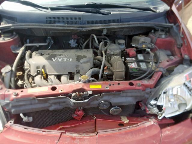 JTKKT604560167204 - 2006 TOYOTA SCION XA RED photo 7