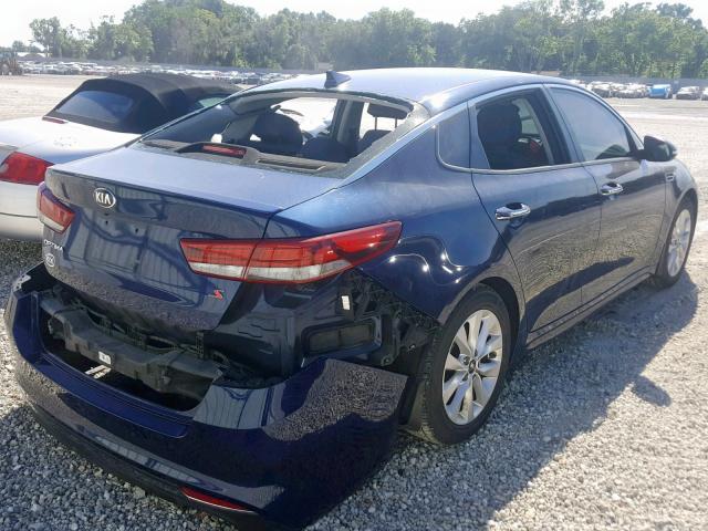 5XXGT4L31JG214594 - 2018 KIA OPTIMA LX BLUE photo 4