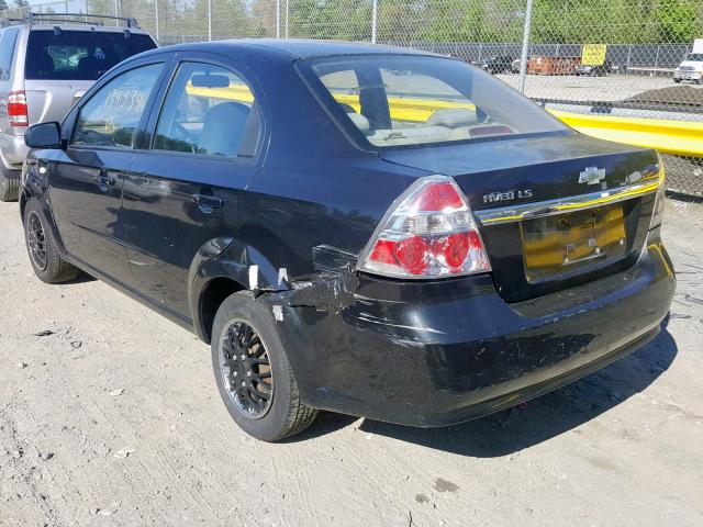 KL1TD56667B046416 - 2007 CHEVROLET AVEO BASE Qara foto 3