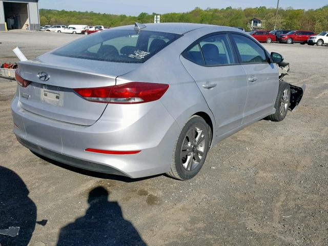 KMHD84LFXHU384886 - 2017 HYUNDAI ELANTRA SE SILVER photo 4