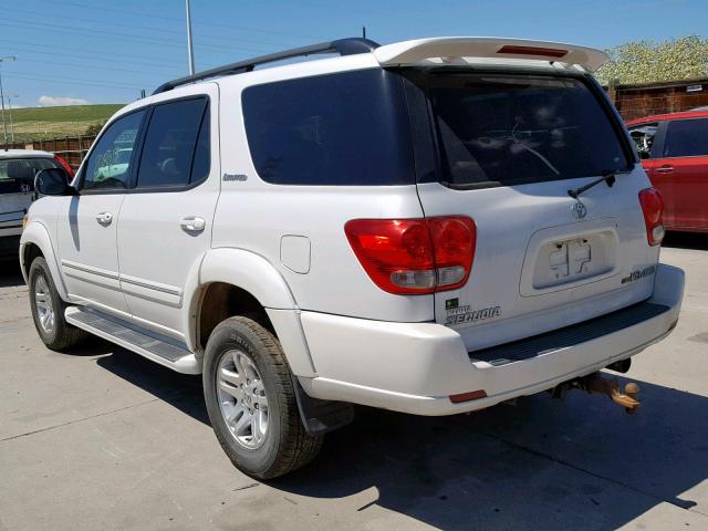 5TDBT48A66S265435 - 2006 TOYOTA SEQUOIA LI WHITE photo 3