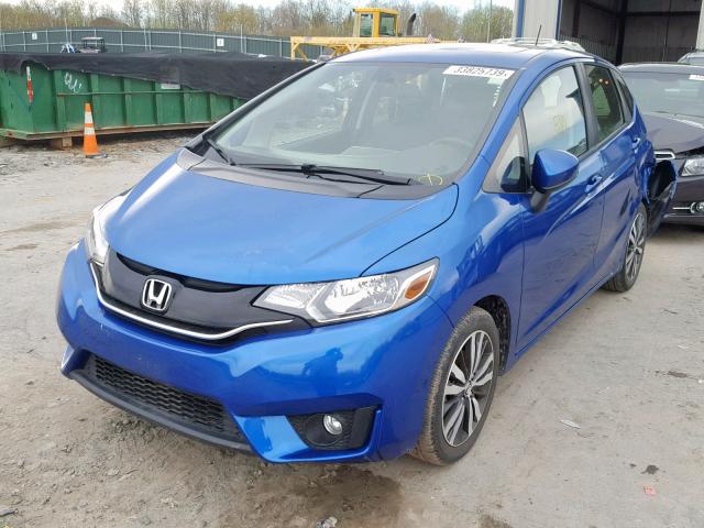 JHMGK5H86HS015231 - 2017 HONDA FIT EX BLUE photo 2