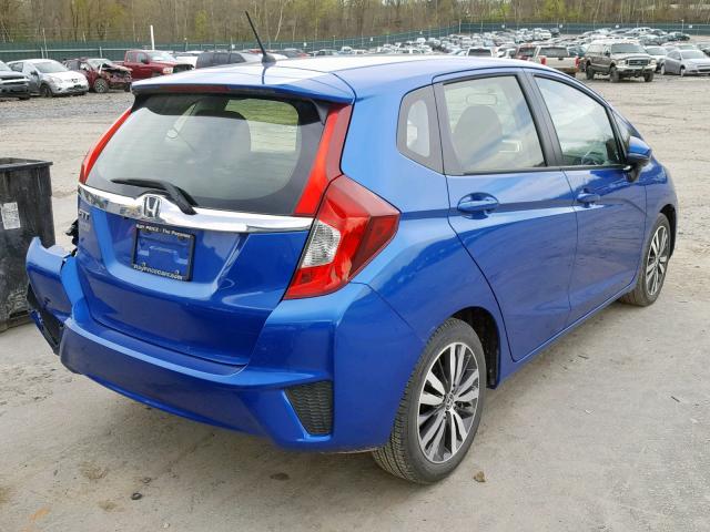 JHMGK5H86HS015231 - 2017 HONDA FIT EX BLUE photo 4