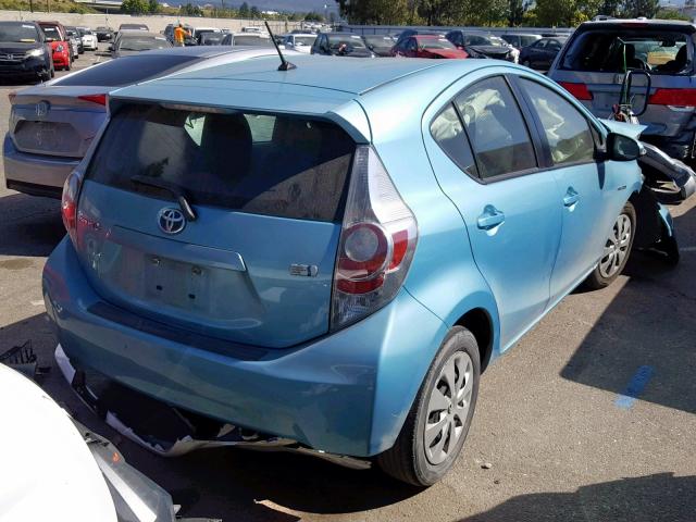 JTDKDTB31D1033031 - 2013 TOYOTA PRIUS C BLUE photo 4