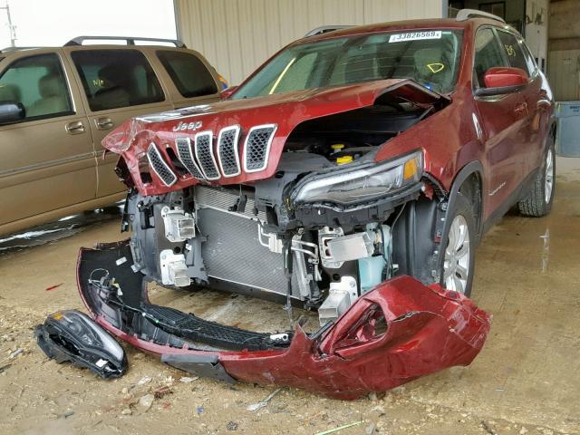 1C4PJLCBXKD312090 - 2019 JEEP CHEROKEE L MAROON photo 2