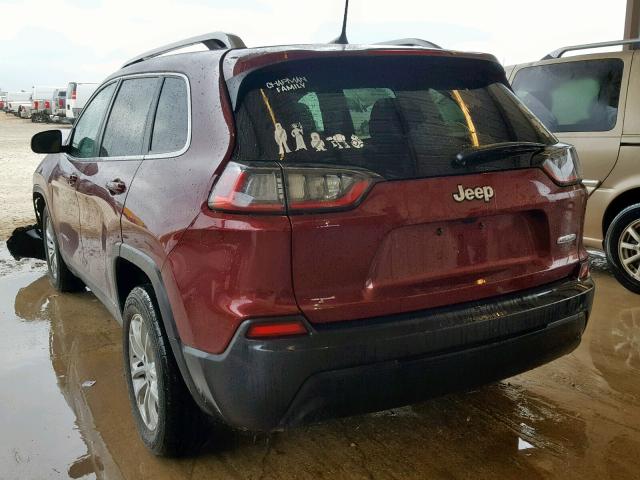 1C4PJLCBXKD312090 - 2019 JEEP CHEROKEE L MAROON photo 3