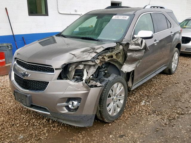 2CNFLNEY0A6353016 - 2010 CHEVROLET EQUINOX LT GRAY photo 2