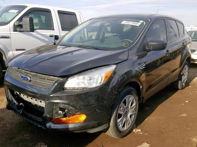 1FMCU0F73EUD42219 - 2014 FORD ESCAPE S BLACK photo 2